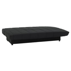 Banquette clic clac 3 places - Tissu noir - Style Contemporain - L 190 x P92 cm - MILA