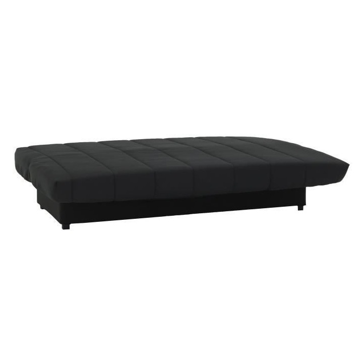 Banquette clic clac 3 places - Tissu noir - Style Contemporain - L 190