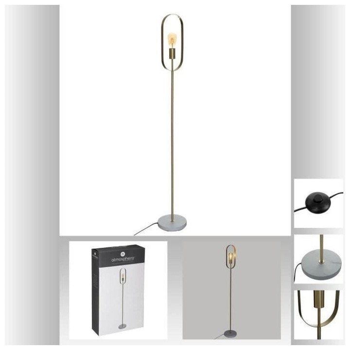 Lampadaire droit Edi - Doré - H 155 cm