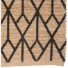 Tapis imprimé Géométrique - Noir - En jute - 70 x 140 cm