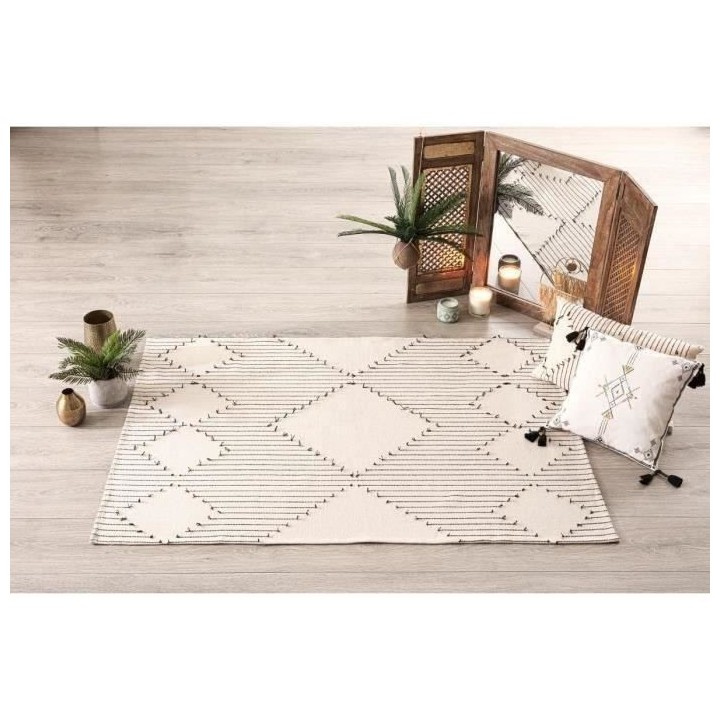 ATMOSPHERA Tapis Cot Relief Oasis - 120x170 cm