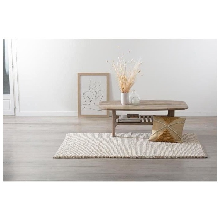 ATMOSPHERA Tapis Mix Laine - 120x170 cm - Ivoire