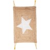 Tapis Douce Etoile pour enfant - Bleu - En jute - 60 x 90 cm