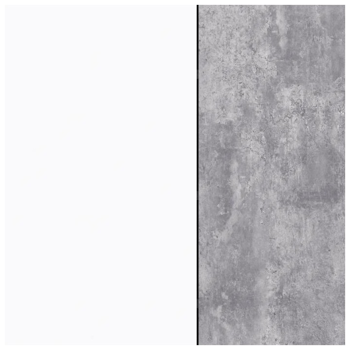 Armoire a chaussures MISCA - Style contemporain effet béton et blanc