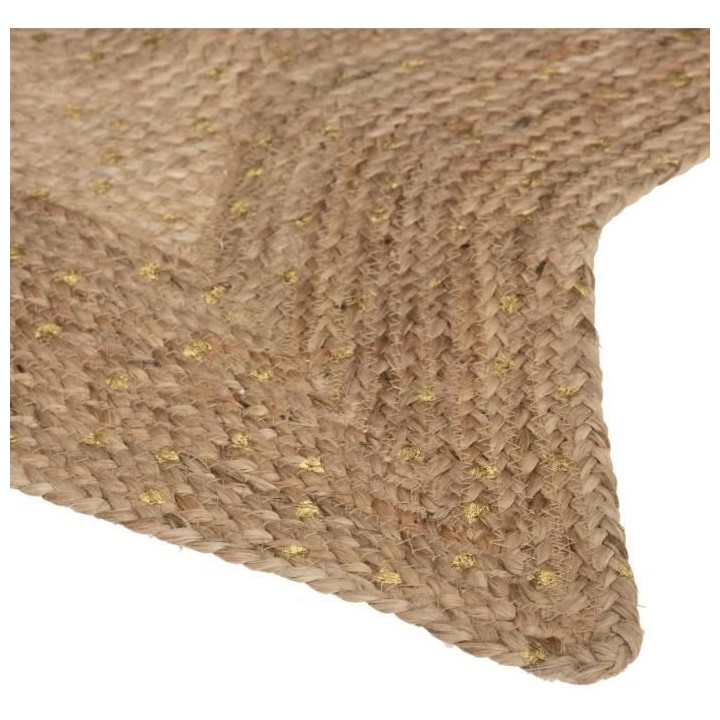 ATMOSPHERA FOR KIDS Tapis jute Etoile Pois dorés