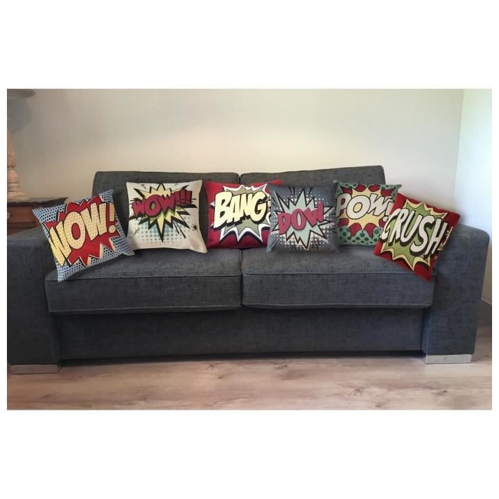 O'CBO Housse de coussin Vintage Kiss - 42 x 42 cm - Jacquard BANG 447