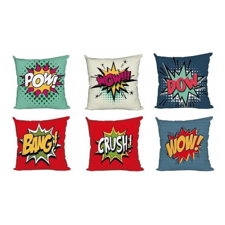 O'CBO Housse de coussin Vintage Kiss - 42 x 42 cm - Jacquard BANG 447