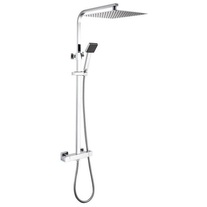 Colonne de douche OCEANIC - Mitigeur thermostatique - Pomme haute carr