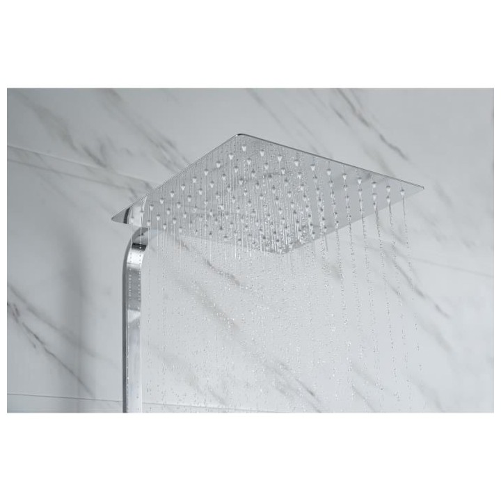 Colonne de douche OCEANIC - Mitigeur thermostatique - Pomme haute carr