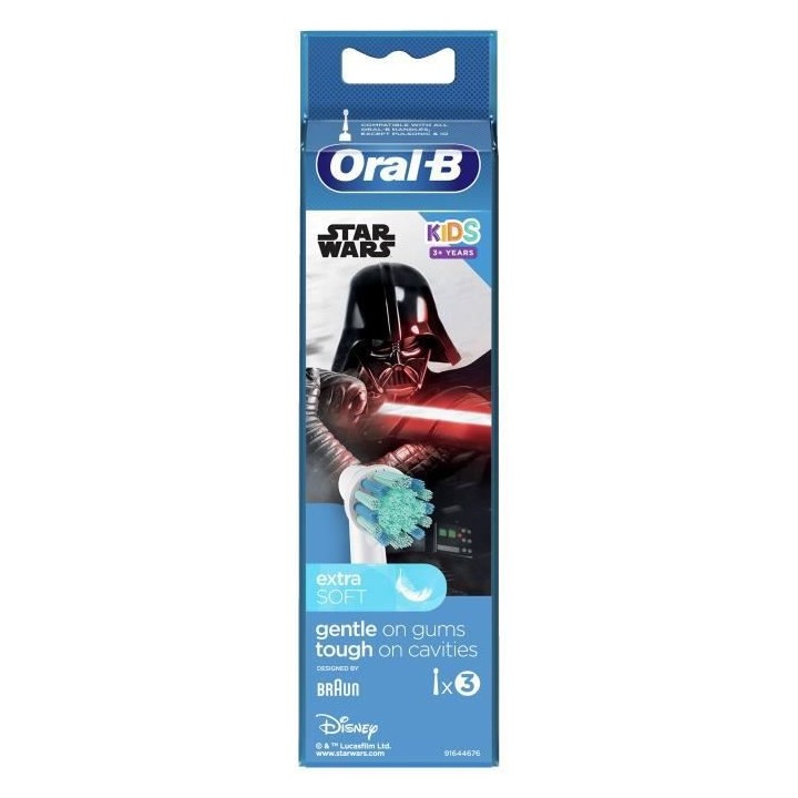 ORAL-B 80352667 - Brossettes de rechange Star Wars - Pour brosse a den