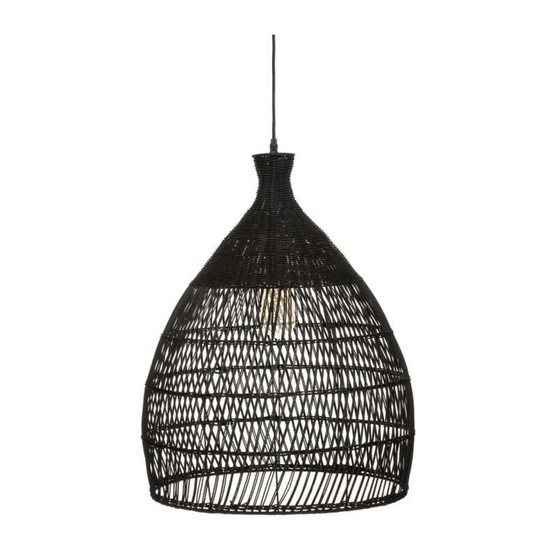 ATMOSPHERA Rtn Lea - Suspension - D49 cm - Noir