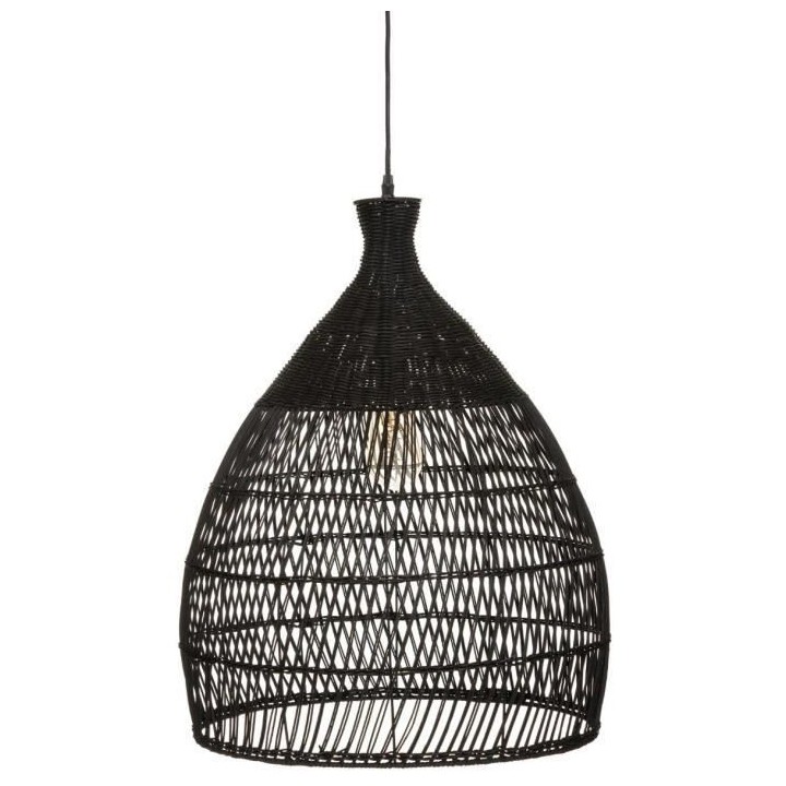 ATMOSPHERA Rtn Lea - Suspension - D49 cm - Noir