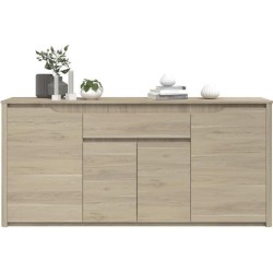 Ensemble salon BETTY - Buffet 4 portes+1 tiroir: L185.3 x P45,8 x H85,5cm + Table: L160 x P90 x H77,3cm -Fabriqué en France -PA