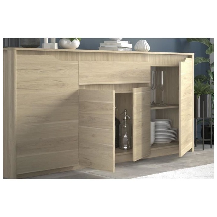 Ensemble salon BETTY - Buffet 4 portes+1 tiroir: L185.3 x P45,8 x H85,