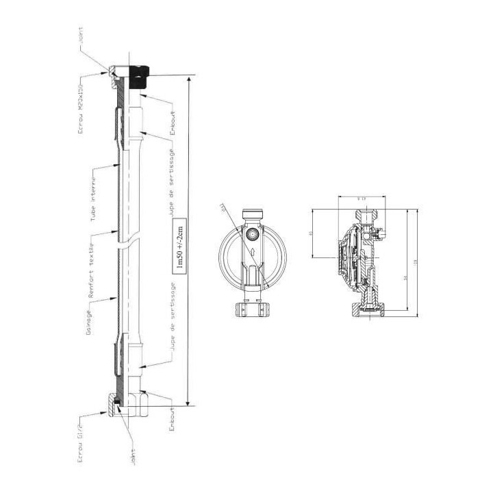 ROUSSEAU Détendeur butane M20X150