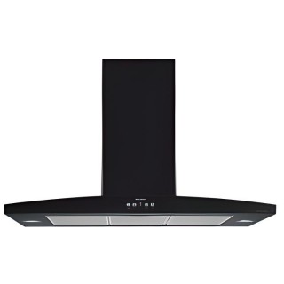 Hotte décor murale SAUTER SHR9902B - Largeur 90cm - Noir - Evacuation