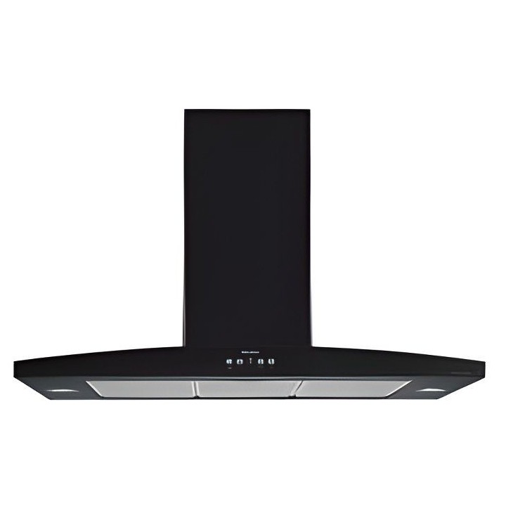 Hotte décor murale SAUTER SHR9902B - Largeur 90cm - Noir - Evacuation