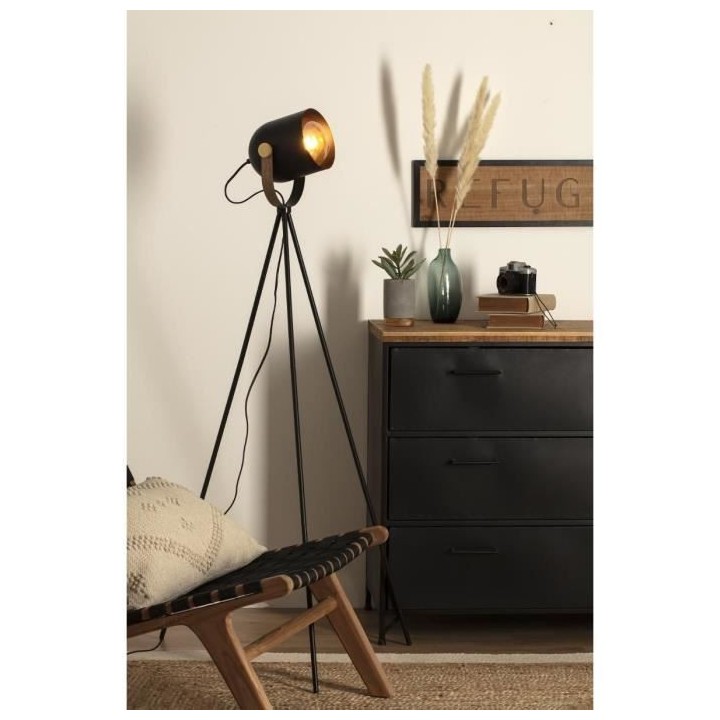 ATMOSPHERA Lampadaire trépied Noir H1136 cm - Noir