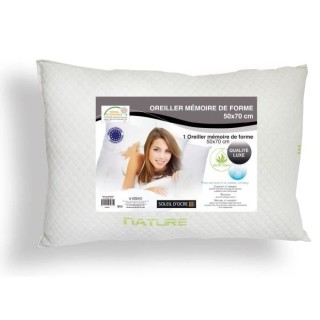 SOLEIL D'OCRE Oreiller mémoire de forme - Polyester - 50x70 cm - Blan