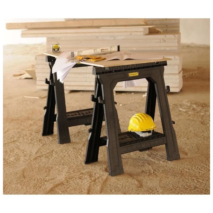 Tréteau pliable avec pied plastique STANLEY - STST1-70713 - Jeu de 2