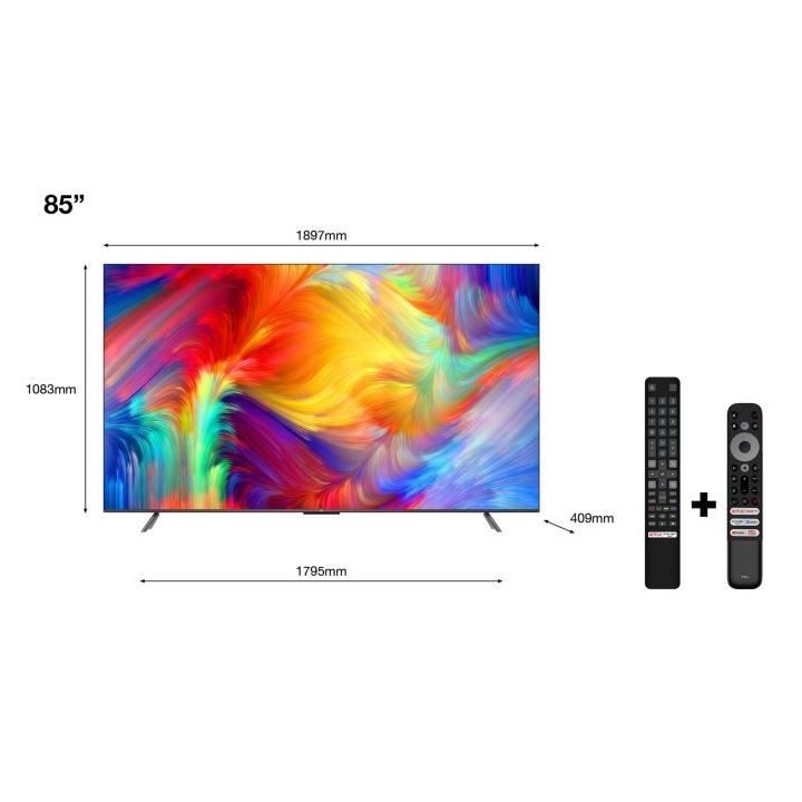 TCL - 85P731 - TV LED - UHD 4K - 85 (215,9 cm) - HDR10, HDR10+, HDR HL