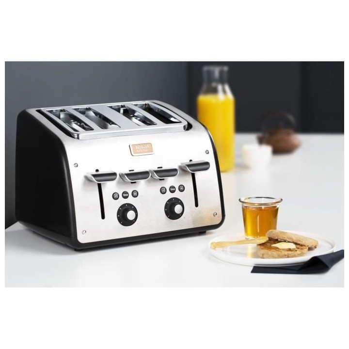 TEFAL TT770811 Grille-pain Maison 4 fentes, Remontée extra haute des