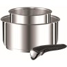 TEFAL L9408802 INGENIO PRÉFÉRENCE Set de 2 casseroles 16/20 cm + Poignée amovible - Induction - Inox