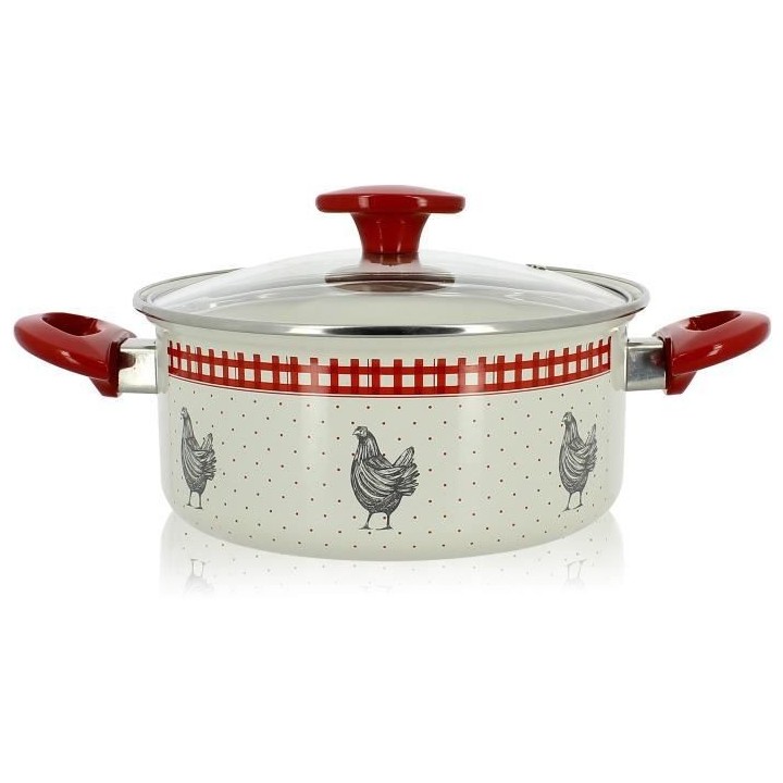 THEKITCHENETTE 3645411 - Faitout 24cm/4.70l jolie cocotte - Acier éma