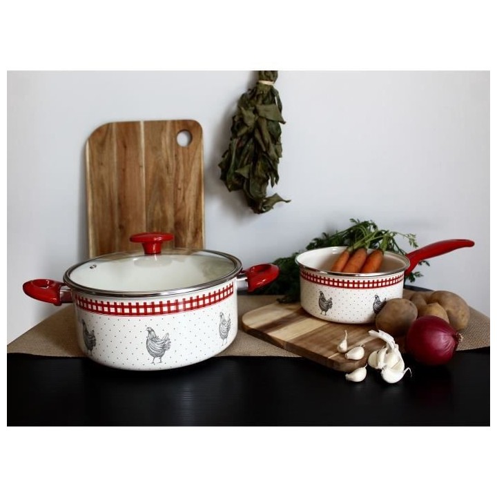 THEKITCHENETTE 3645411 - Faitout 24cm/4.70l jolie cocotte - Acier éma