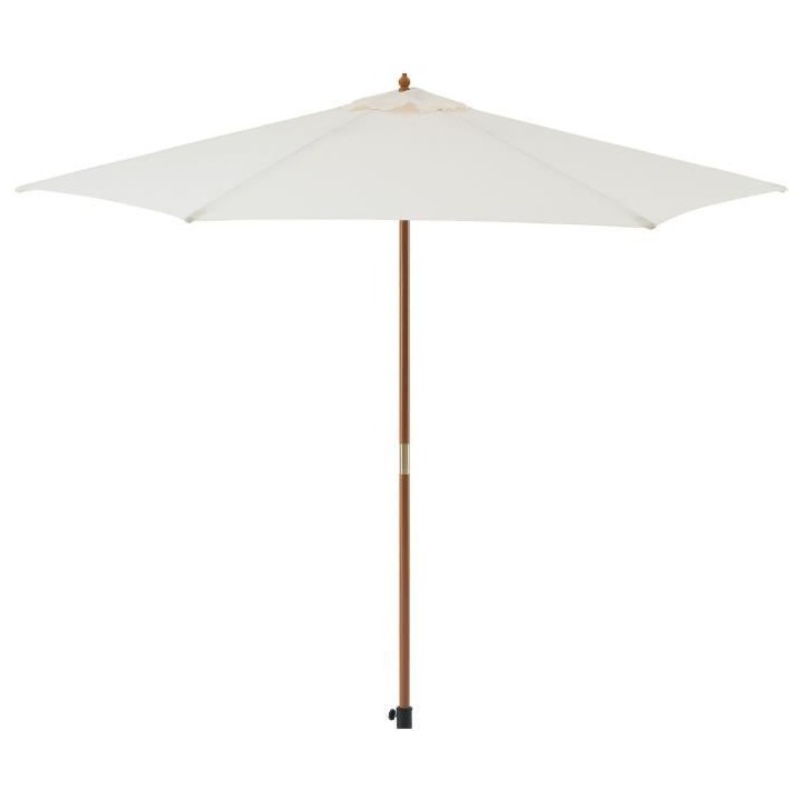 Parasol droit diametre 2,7 m - Mât bois rond et polyester 160g/m² -