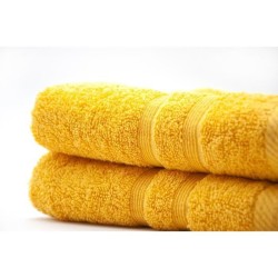 TODAY Lot de 1 Serviette de bain 50 x 100 cm + 1 Drap de bain 70 x 130 cm Safran - 100% coton TODAY