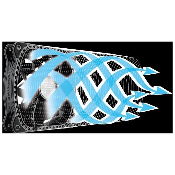 ENERMAX Ventilateur SquA RGB ultra-silencieux, X3 (UCSQARGB12P-BP3)