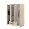 PARISOT Armoire 4 portes battantes + 2 tiroirs - Décor chene - L 160 x H 185 x P 51 cm - VARIA