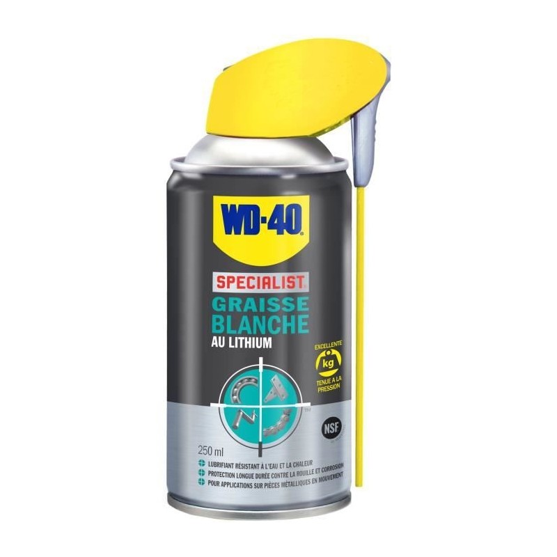 WD-40 SPECIALIST Graisse Blanche au Lithium aérosol - 250 ml