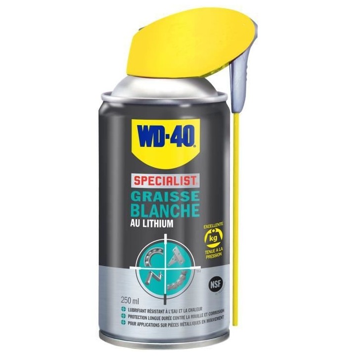 WD-40 SPECIALIST Graisse Blanche au Lithium aérosol - 250 ml