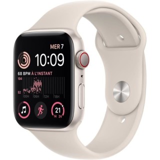 Apple Watch SE GPS (2e génération) + Cellular - 44mm - Boîtier Star