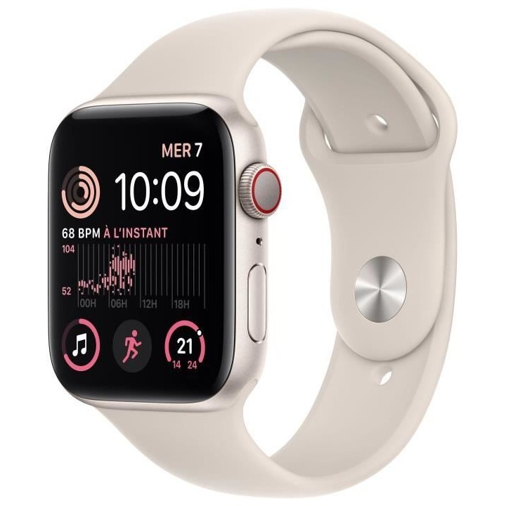 Apple Watch SE GPS (2e génération) + Cellular - 44mm - Boîtier Star