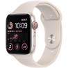 Apple Watch SE GPS (2e génération) + Cellular - 44mm - Boîtier Starlight Aluminium - Bracelet Starlight Sport Band Regular