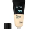 Fond de Teint Fluide Fit Me Matte & Poreless MAYBELLINE NEW YORK - Peaux normales a grasses - teinte : 105 Ivoire Naturel - 30 m