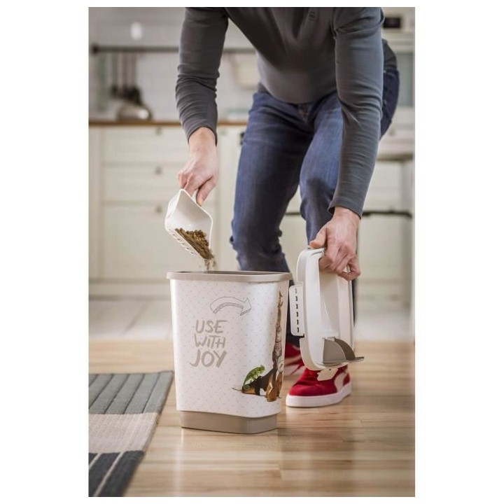 ROTHO MYPET - Boîte a croquettes pour chien, chat et rongeur - Avec b