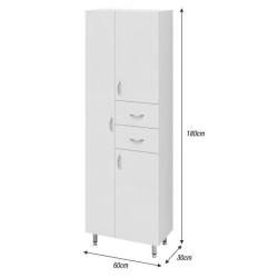 ARMANDO Armoire de Salle de bain 3 portes - L 60 cm - Blanc