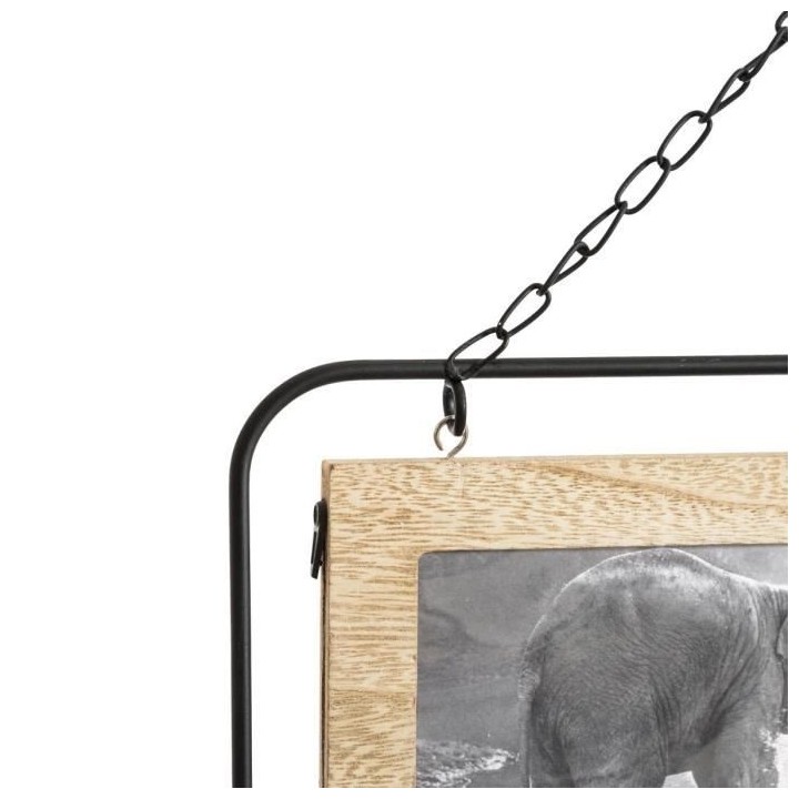 Pele-mele 18 photos en bois - 64 x 50 cm - Marron