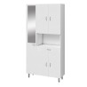 ARMANDO Armoire de salle de bain 5 portes L 88 cm - Blanc Mat