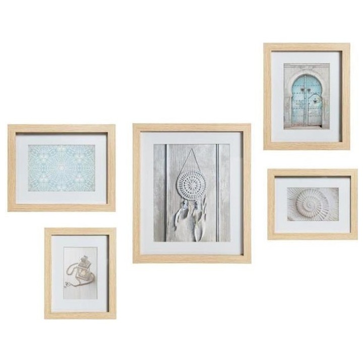 Set de 5 cadres photos Ethniques - Beige
