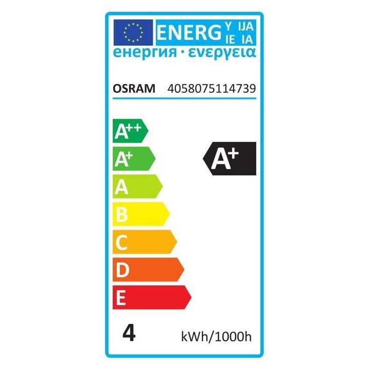 OSRAM Ampoule déco LED standard E27 - 4 W - Blanc chaud