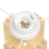 Lampe sur pied en bois - H. 34,5 cm - Blanc