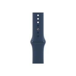 Apple Watch Series 7 GPS + Cellulaire - 45mm - Boîtier acier inoxidable Or - Bracelet Sport bleu abysse