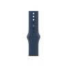 Apple Watch Series 7 GPS + Cellulaire - 45mm - Boîtier acier inoxidable Or - Bracelet Sport bleu abysse