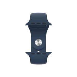 Apple Watch Series 7 GPS + Cellulaire - 45mm - Boîtier acier inoxidable Or - Bracelet Sport bleu abysse