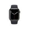 Apple Watch Series 7 GPS + Cellulaire - 41mm -Boîtier acier inoxidable Graphite - Bracelet sport de midnight